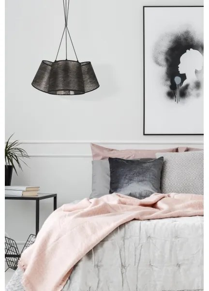 Duolla - Lampadario su filo ROSSA 3xE27/40W/230V nero