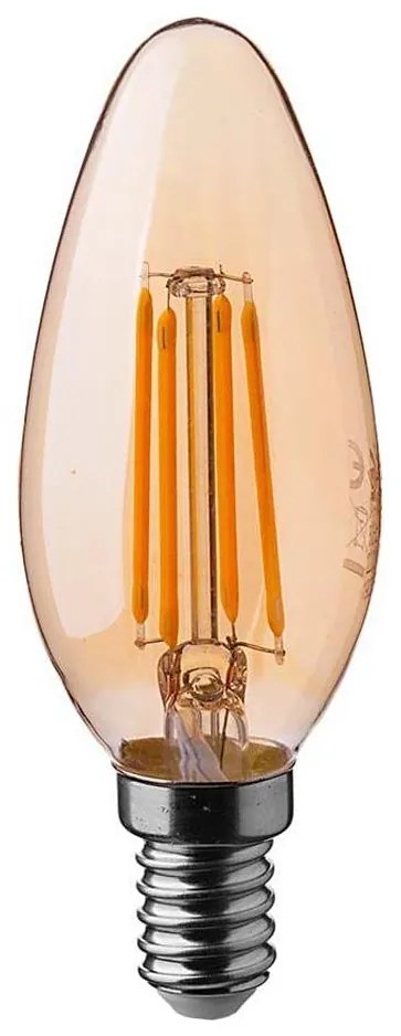 Lampadina LED FILAMENT AMBER E14/4W/230V 2200K