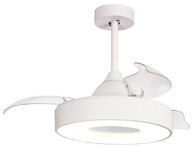 Ventilatore da soffitto Coin trasparente, Ø 43 cm, CCT, dimmerabile, MANTRA IP20