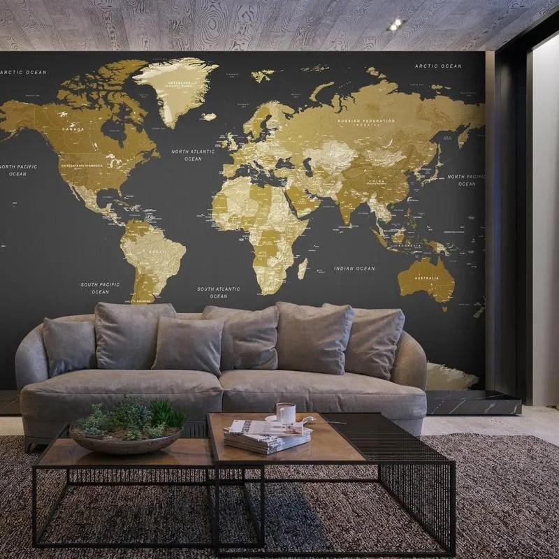 Fotomurale adesivo  World Map: Modern Geography  Larghezza x Altezza Home decor 196x140