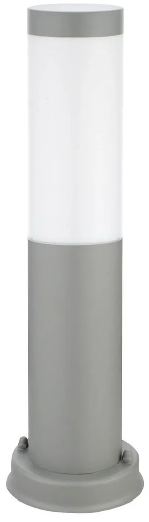 Paletto da Giardino 40cm acciaio inox GRIGIO IK06 IP54 base E27 Colore Grigio