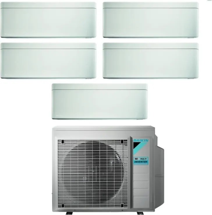 Daikin - Climatizzatore Condizionatore Bluevolution Penta Split Inverter serie stylish white 7+7+7+7+15 con 5MXM90N R-32 Wi-Fi Integrato