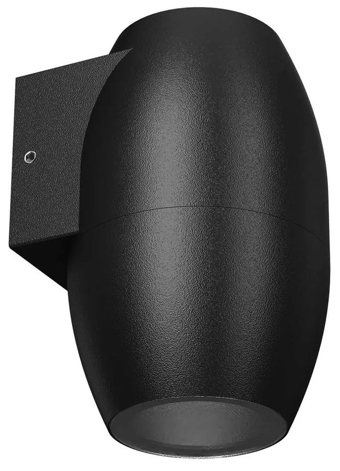 Applique Ovale Monodirezionale IP65 GU10 per esterni - Nera