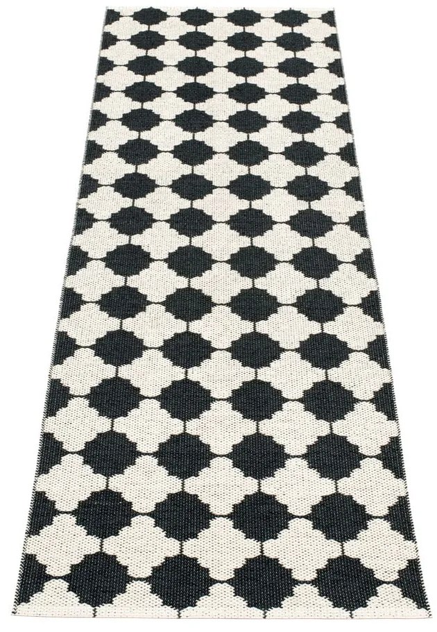 Passatoia da interno/esterno bianca e nera 70x225 cm Marre Black Coral – Pappelina