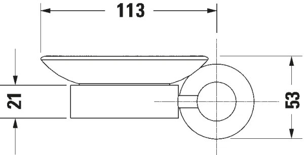 Duravit 99174600 - Portasapone da parete D-CODE, sinistro, nero opaco