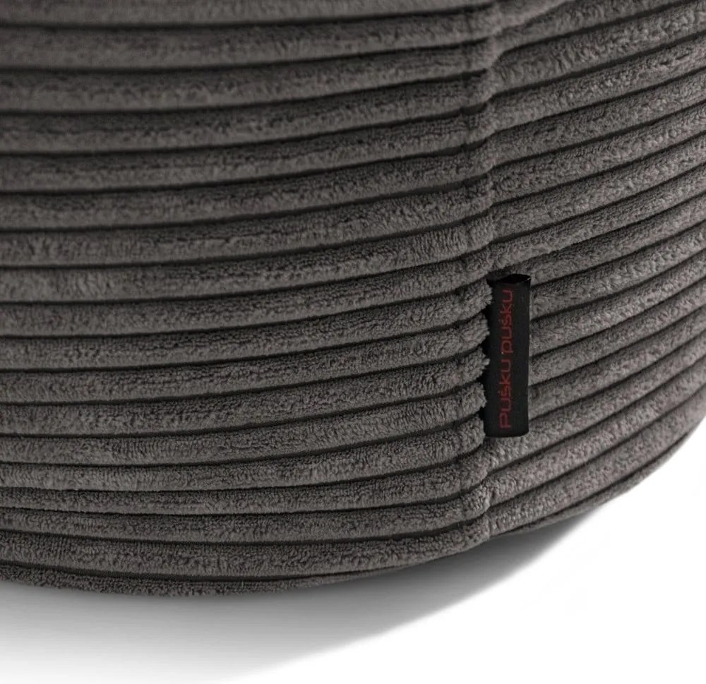 Puof a sacco viola con rivestimento in velluto a coste Sofa MooG – SLOWDOWN