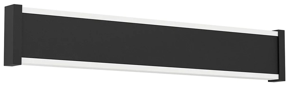 Applique Esterno Moderna Neviano Acciaio Nero Policarbonato Bianco Led 38Cm