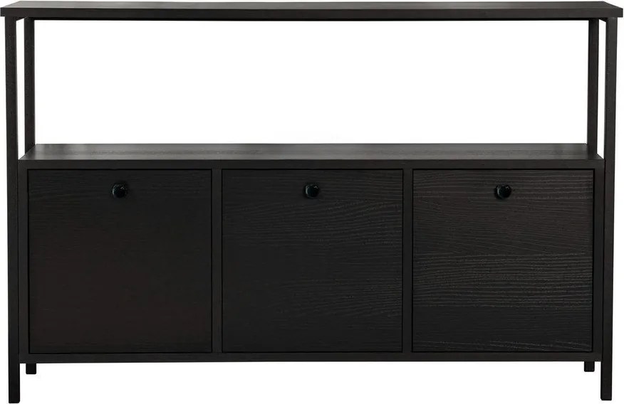 Tavolo consolle nero opaco 29,5x120 cm Solace – Kalune Design