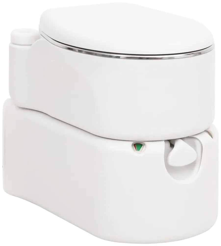 Toilette Integrata Da Campeggio Bianca 24x17 L Hdpe E Acciaio /