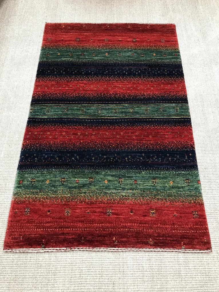 Loribaft Tappeto persiano 130 x 80 Verde (Iran) Annodato A Mano