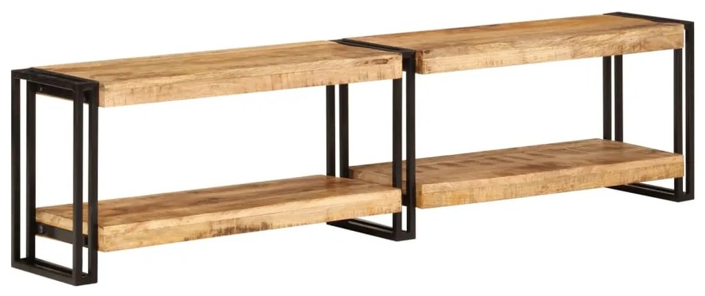 Mobile Porta Tv 160x30x40 Cm İn Legno Massello Di Mango /
