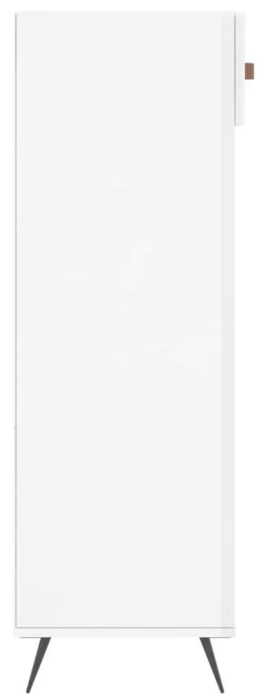 Scarpiera Bianco Lucido 60x35x105 cm in Legno Multistrato