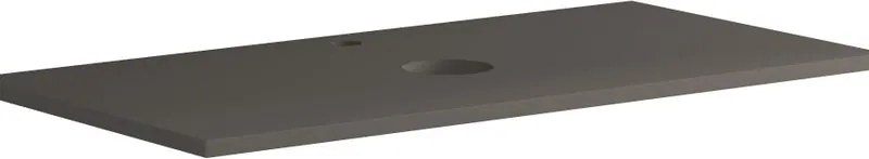 Top per lavabo Kyoto L 90 x H 1.8 x P 46 cm laccato opaco grigio carbone truciolare
