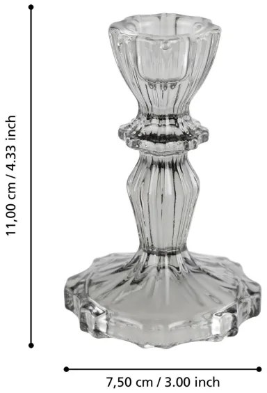 Eglo 422283 - Candeliere MOLUME 11x7,5 cm grigio