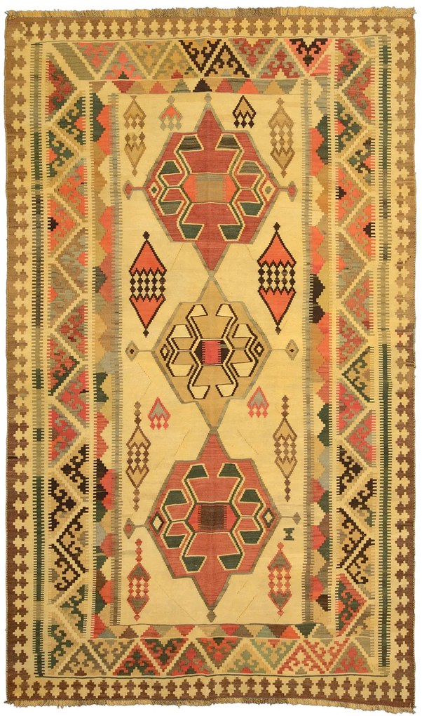 Kilim Tappeto persiano 270x160 Beige (Iran) Tessuto A Mano