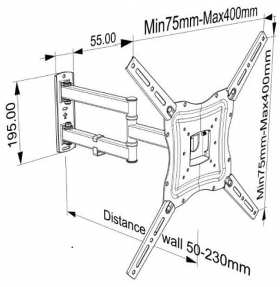 Supporto TV PcCom Essential 23"-75"