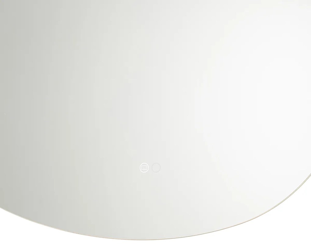 Specchio da bagno 80 cm con LED e riscaldamento specchio - Biba