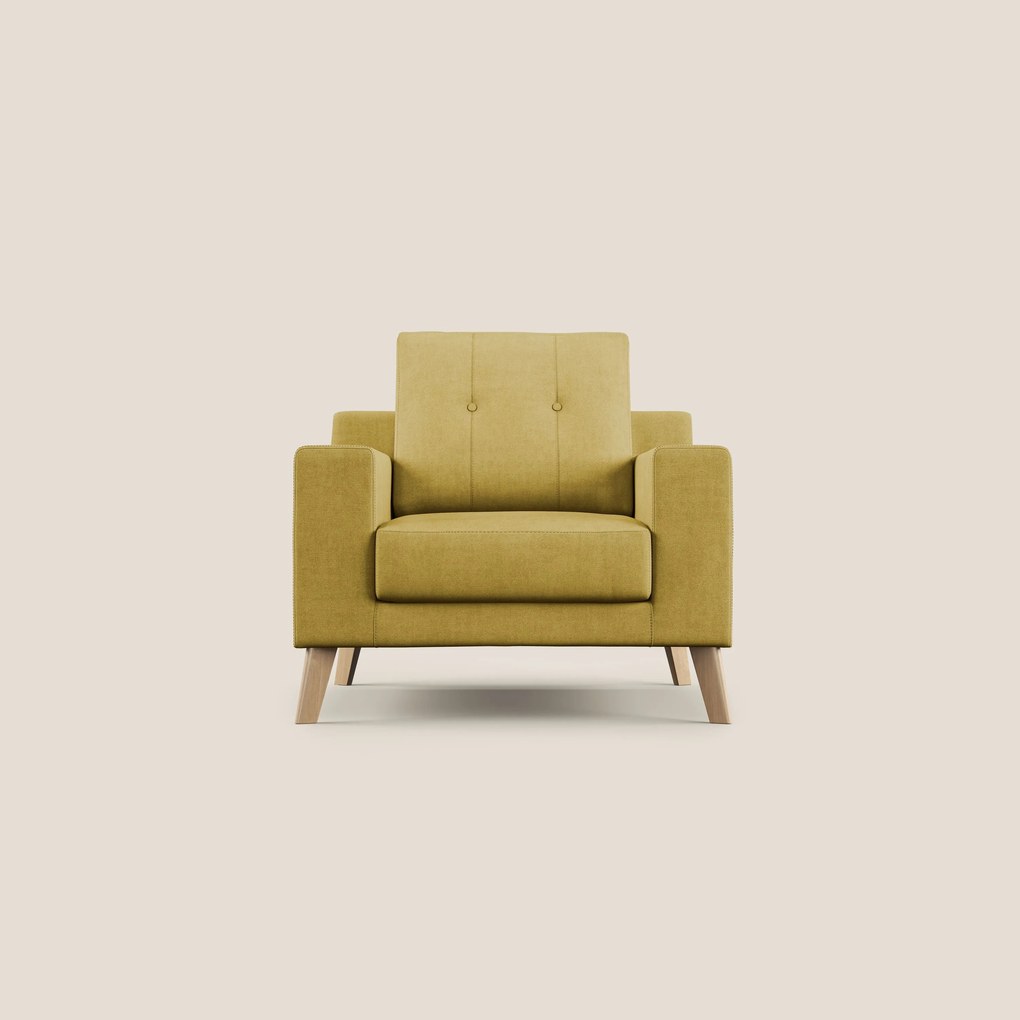 Danish poltroncina in tessuto morbido impermeabile T02 giallo