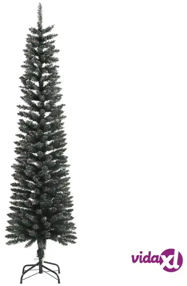 Albero di Natale Artificiale Sottile con Base 240 cm PVC