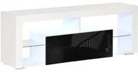 Mobile Porta TV Fino a 55 140x35x52 cm con Luci LED Bianco