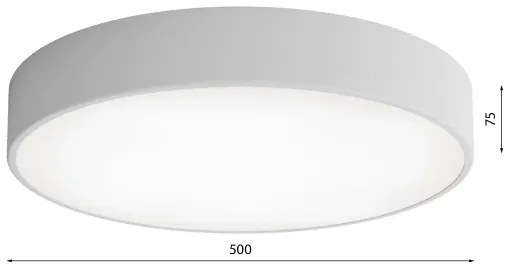 Plafoniera CLEO 4xE27/24W/230V d. 50 cm grigio