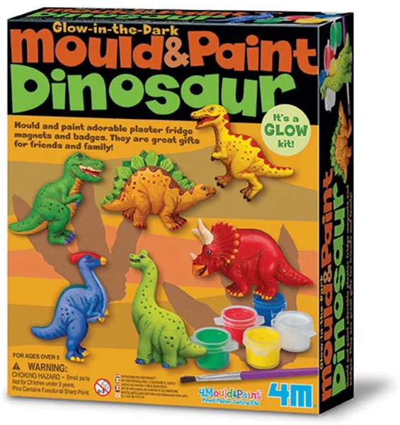 3D Modella e dipingi - Dinosauri fosforescenti