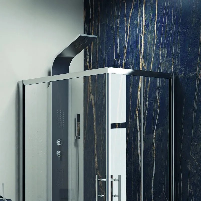 Cabina doccia 130x90 cm angolo vetro anticalcare KF1000 - KAMALU