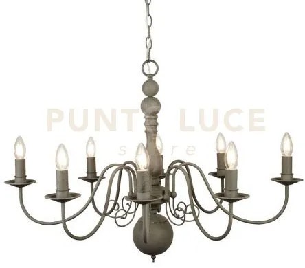 Greythorne 8lt pendant - metallo grigio testurizzato