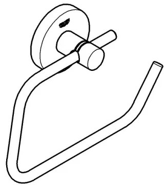 GROHE 412002430 - Porta carta igienica START 119 × 44 mm nero