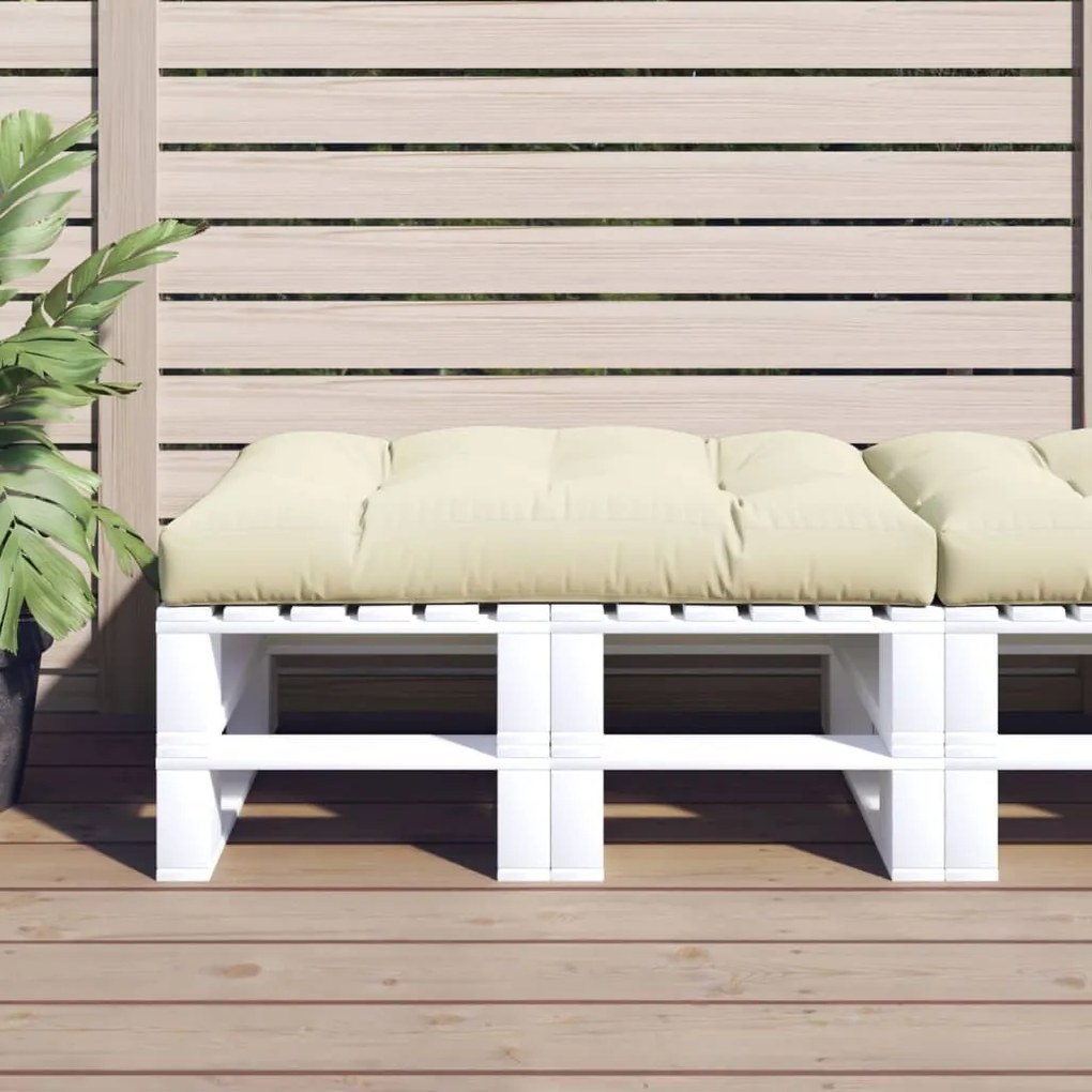 Cuscino Per Pallet Crema 120x80x12 Cm İn Tessuto /