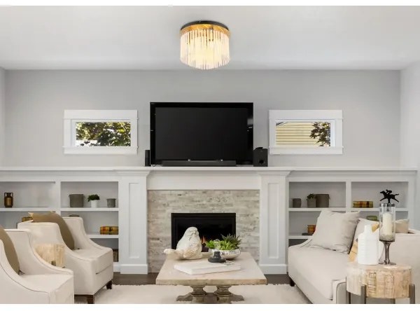 Globo 15698DM - Plafoniera GORLEY 5xE27/40W/230V Ø 32 cm dorata