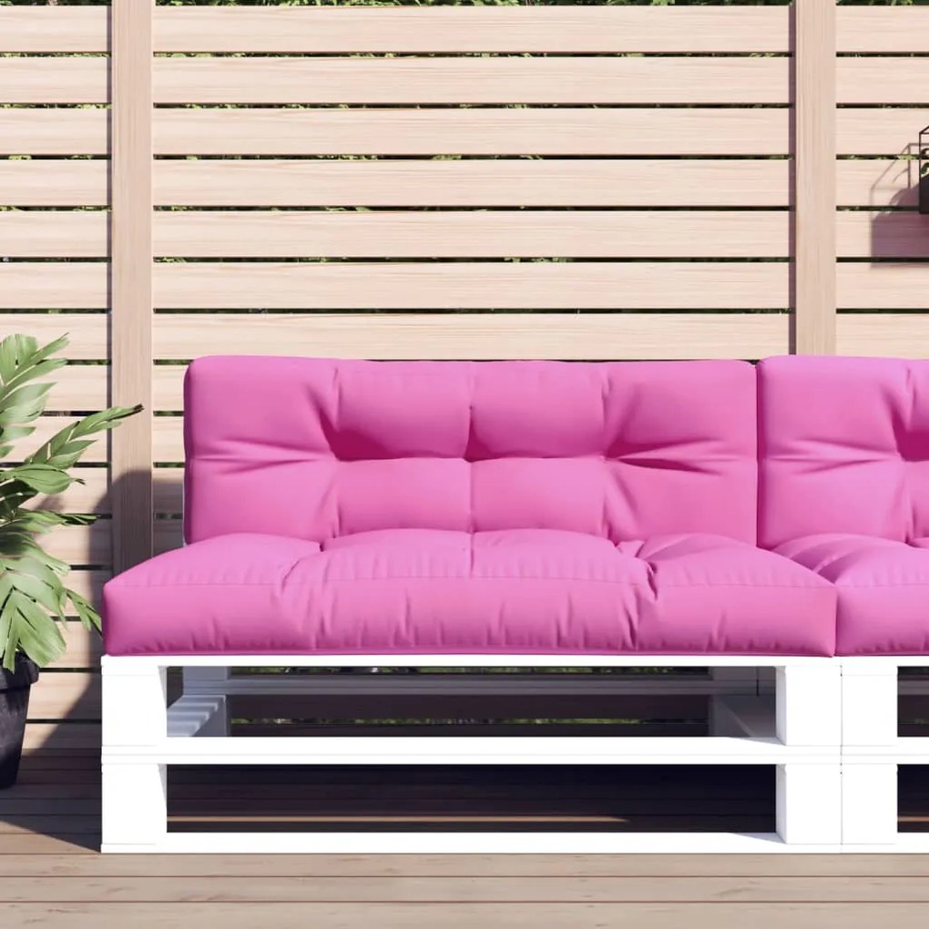 Cuscini Per Pallet 2 Pz Rosa İn Tessuto /