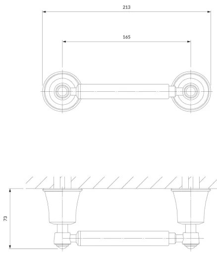 OMNIRES AL53510CR - Porta carta igienica ART LINE cromo lucido