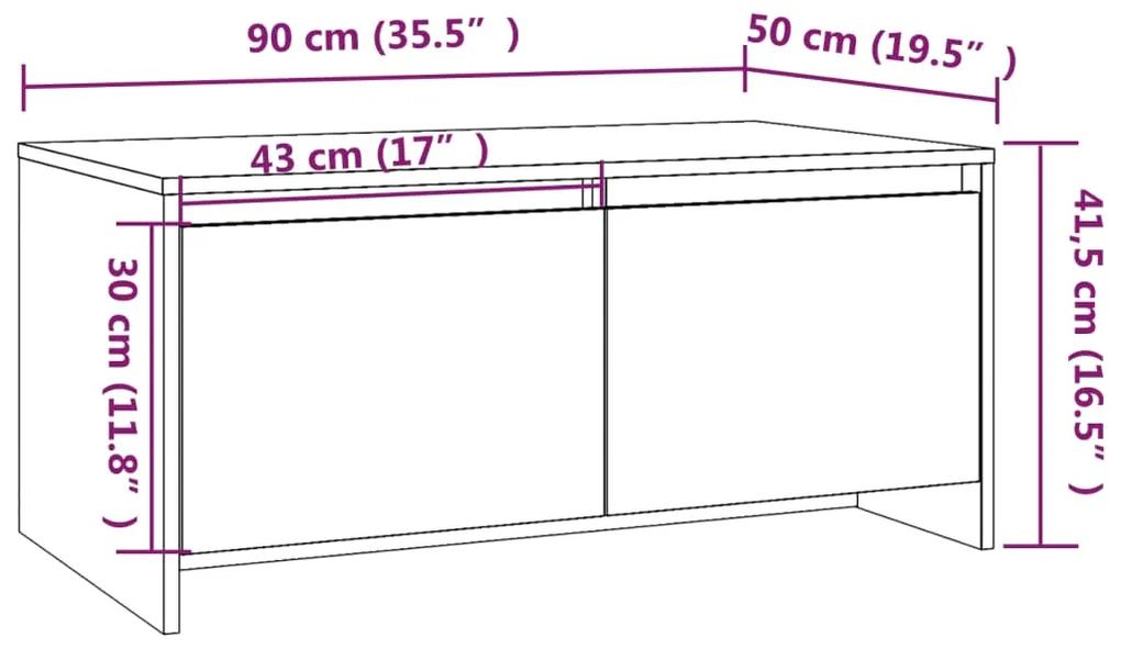 Tavolino da Salotto Rovere Sonoma 90x50x41,5 cm in Truciolato