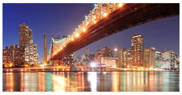 Fotomurale XXL  Queensborough Bridge  New York  Colore Grigio, Dimensioni e Misure 550x270