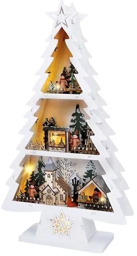 Solight 1V283 - Decorazione natalizia LED 13xLED/2xAA alberello in legno