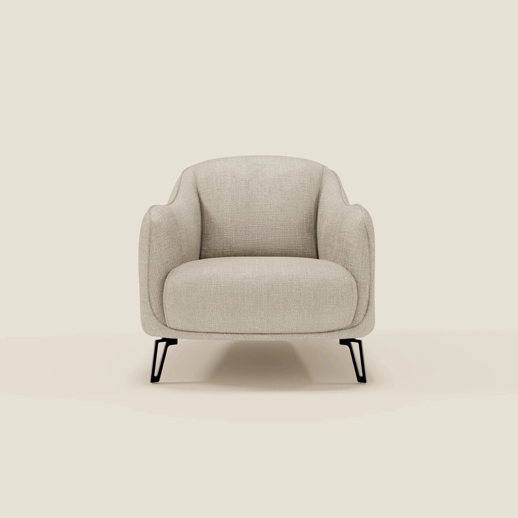 Avela Poltroncina dal comfort senza tempo in morbido tessuto impermeabile T06 panna