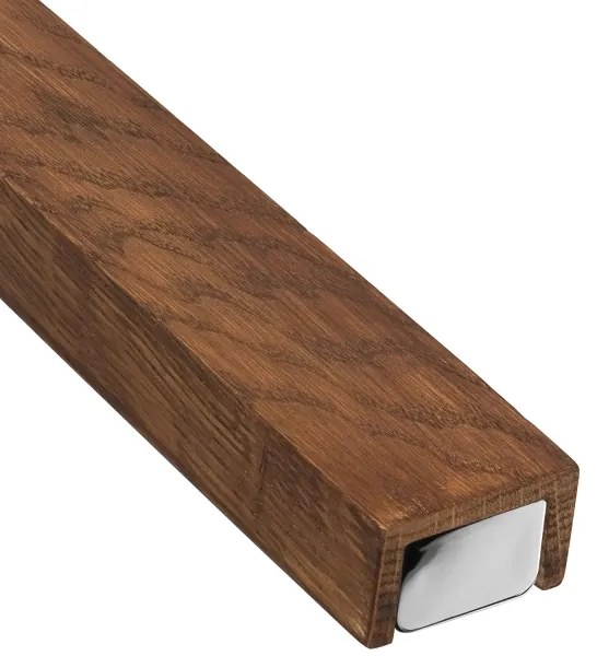 Brilagi-Illuminazione a LED per specchi da bagno WOODY MIRROR LED/15W/230V IP44 quercia/cromo