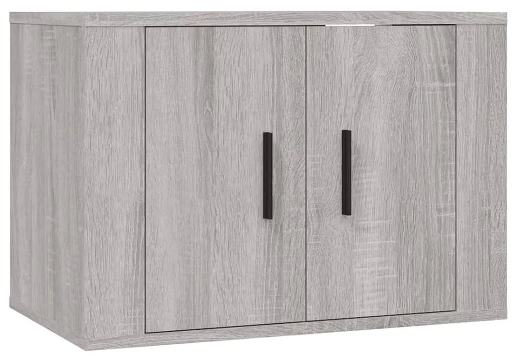 Set mobili porta tv 2 pz grigio sonoma in legno multistrato