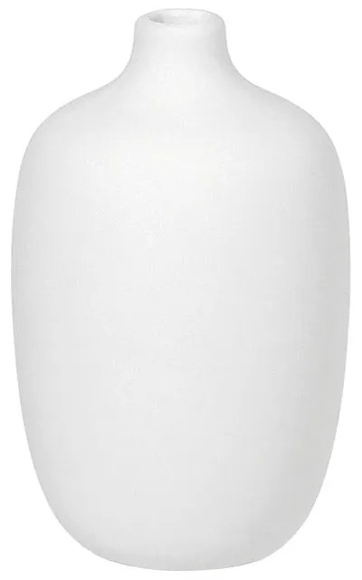 Vaso bianco in ceramica (altezza totale 13 cm) Ceola – Blomus