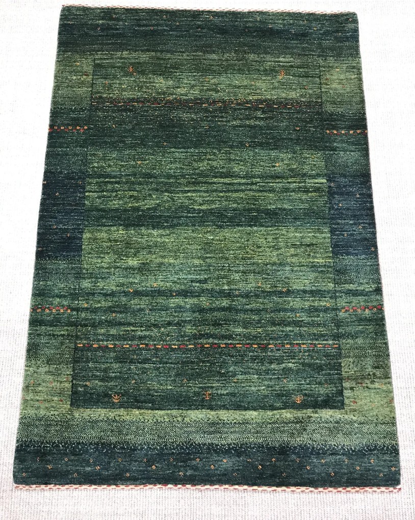 Loribaft Tappeto persiano 100x140 Verde (Iran) Annodato A Mano