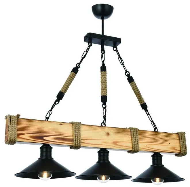 Lampada a sospensione in legno di carpino Kütük Yanık - Opviq lights