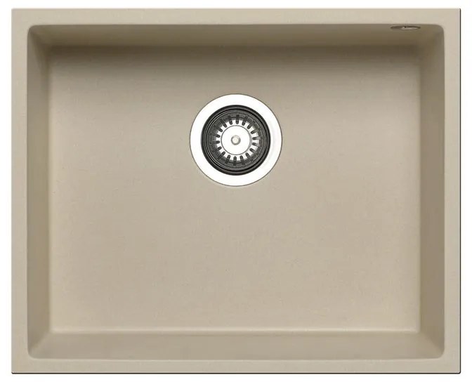 Lavello integrato 1 vasca PYRAMIS Tetragon granito L 40 x L 50 cm beige