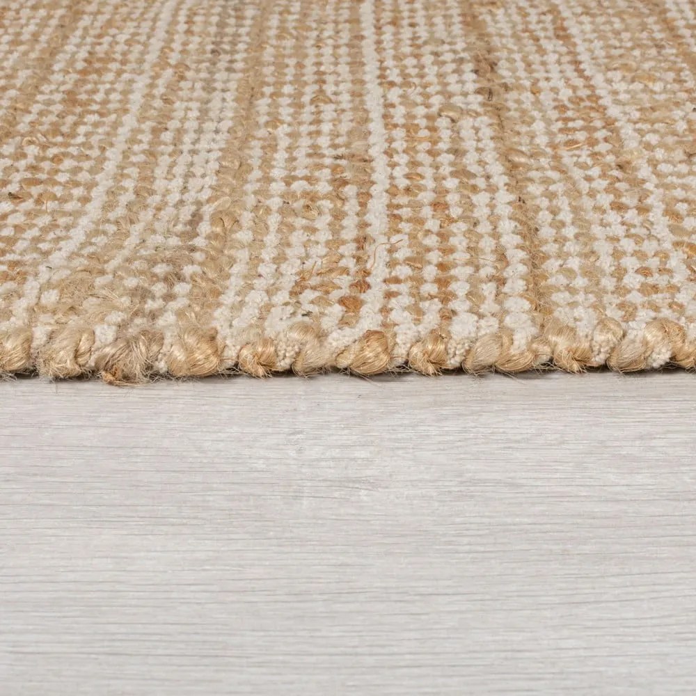 Tappeto di colore naturale in iuta tessuto a mano 60x110 cm Levi – Flair Rugs