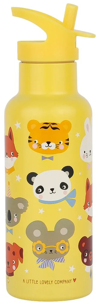 A Little Lovely Company - borraccia in acciaio inox, 500 ml - amici animali