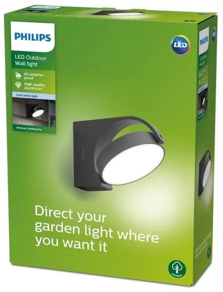 Philips MIMOSA LED 7W 230V 4000K IP44 lampada da parete esterna