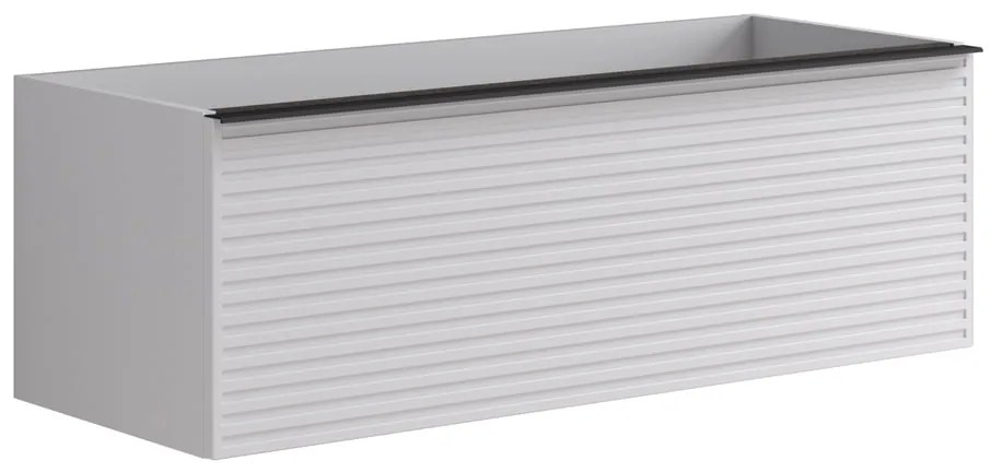 Mobile da bagno sotto lavabo Pixel stripes bianco laccato opaco L 120 x H 40 x P 45.5 cm 2 cassetti, lavabo non incluso