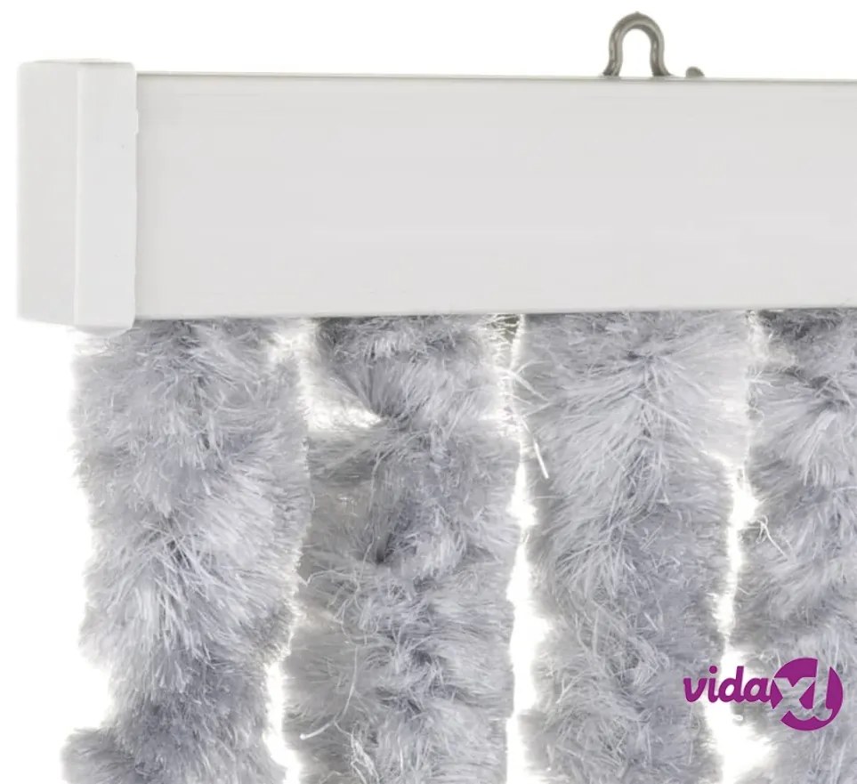 Travellife Zanzariera da Porta Chenille Stripe 185x56 cm Grigia e Blu