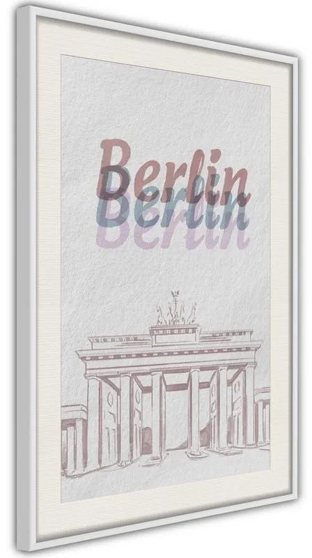 Poster  Pastel Berlin  Cornice Quadri Cornice d'oro con passe-partout, Larghezza x Altezza Home decor 30x45