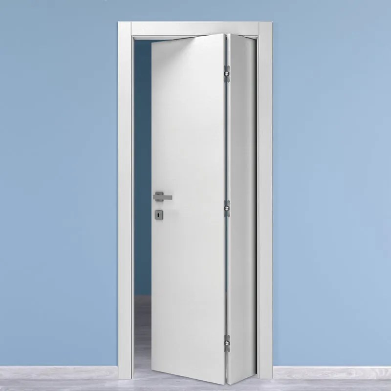 Porta pieghevole a libro asimmetrica Kent bianco L 70 x H 210 cm destra